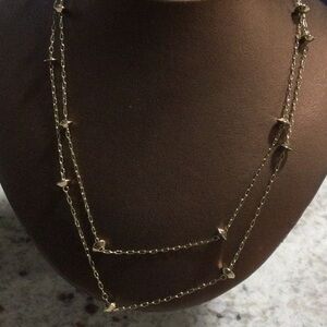 COPY - Sarah Coventry double strand gold necklace